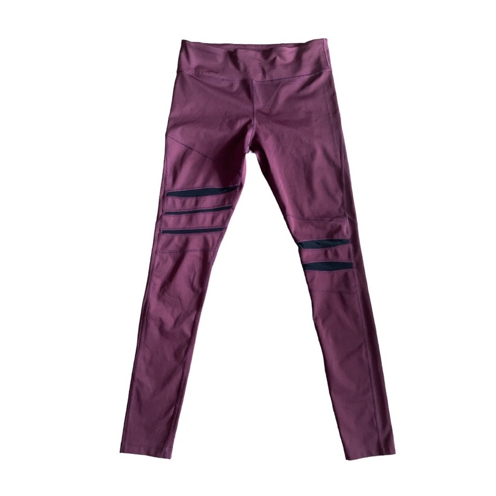 Sexy mesh panel leggings Electric Yoga Stephanie Bohbot medium black/maroon